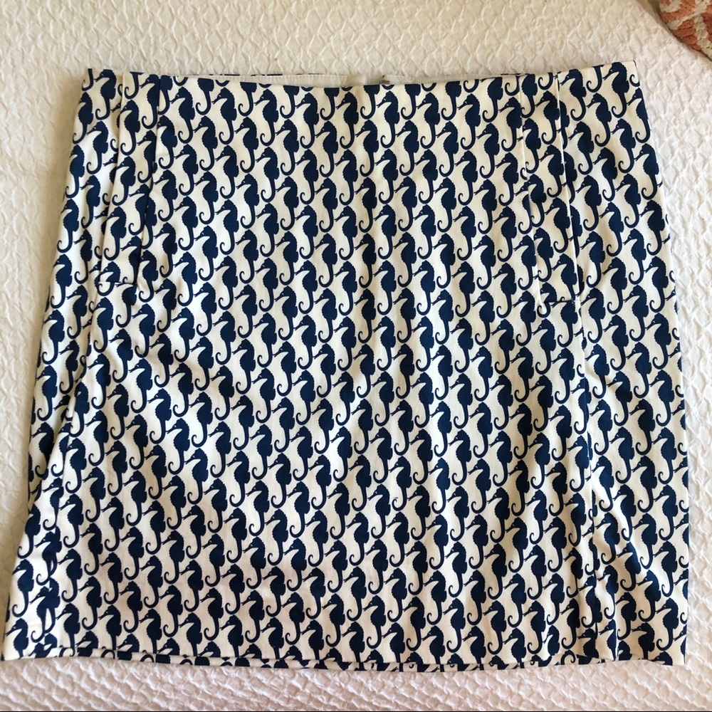 Fresh blue and white mini skirt